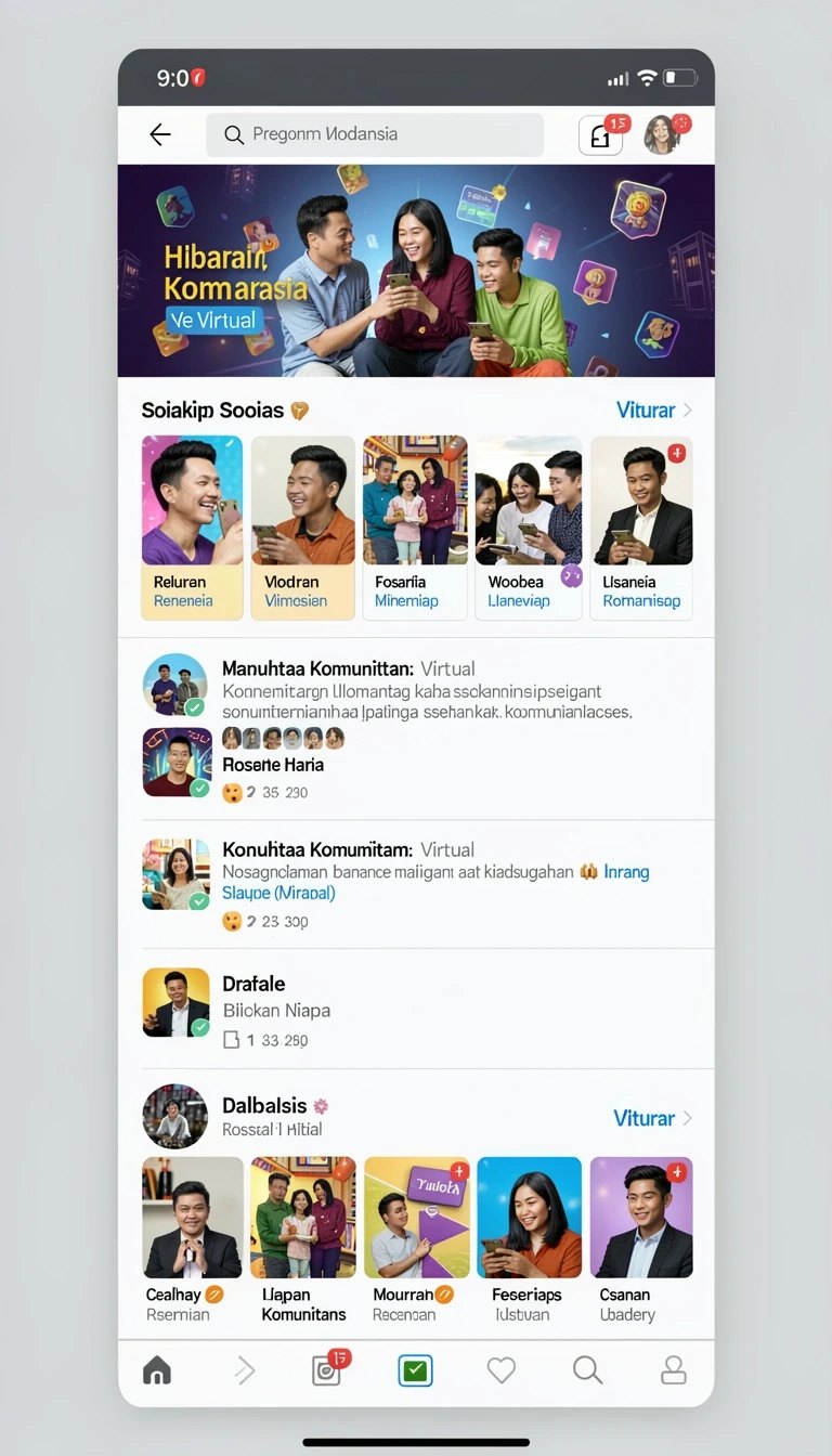 Beragam pilihan permainan menarik dalam aplikasi pcpc7 APK Full Version untuk Android.